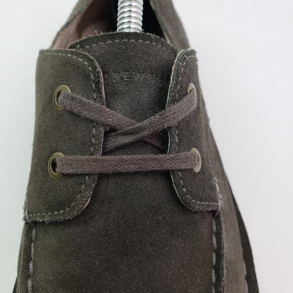 Andrew Marc Dorchester Brig Mens Size 9 Gray Suede Oxford Boat Shoes